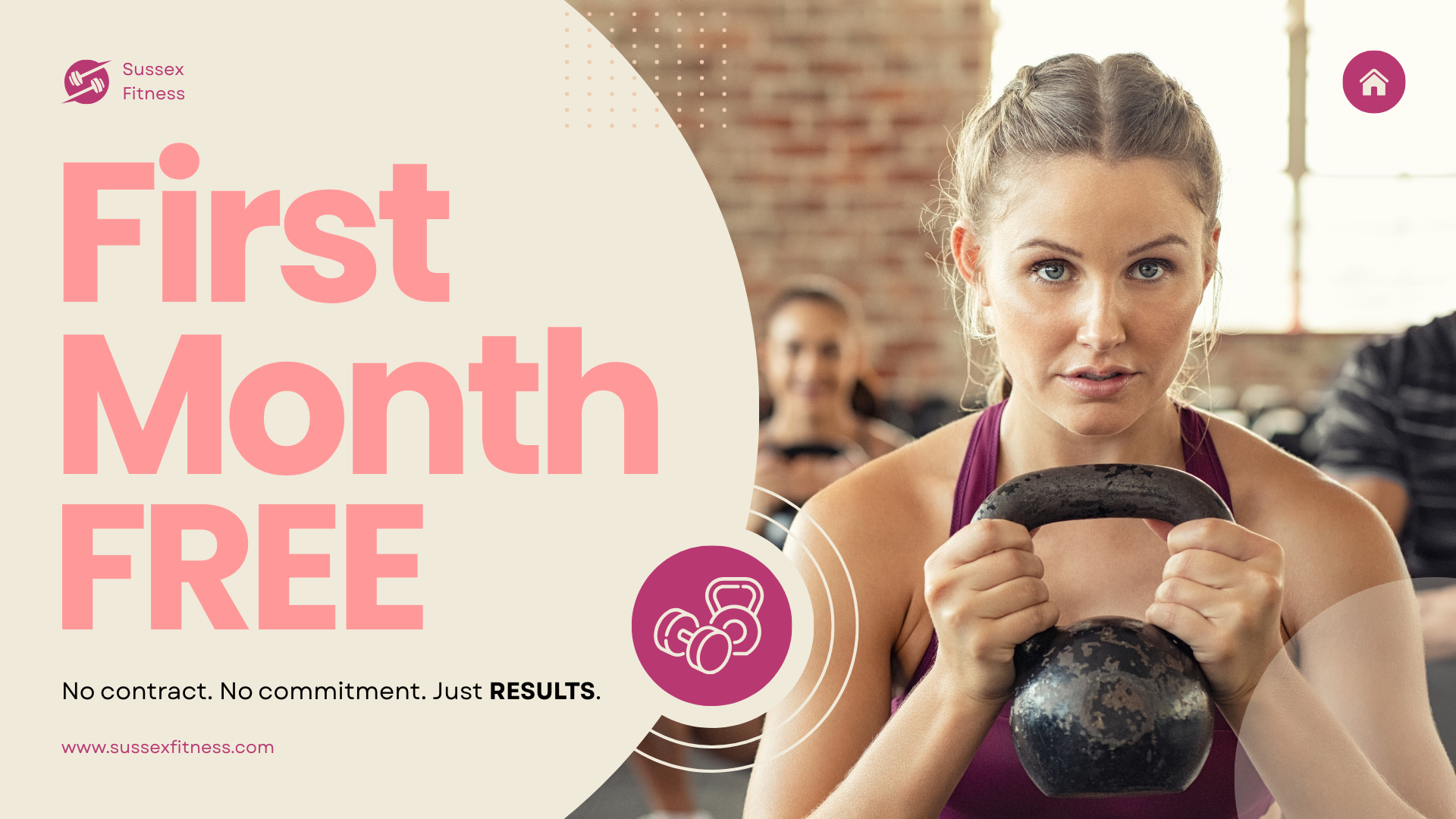 Gym / Fitness Studio ad example