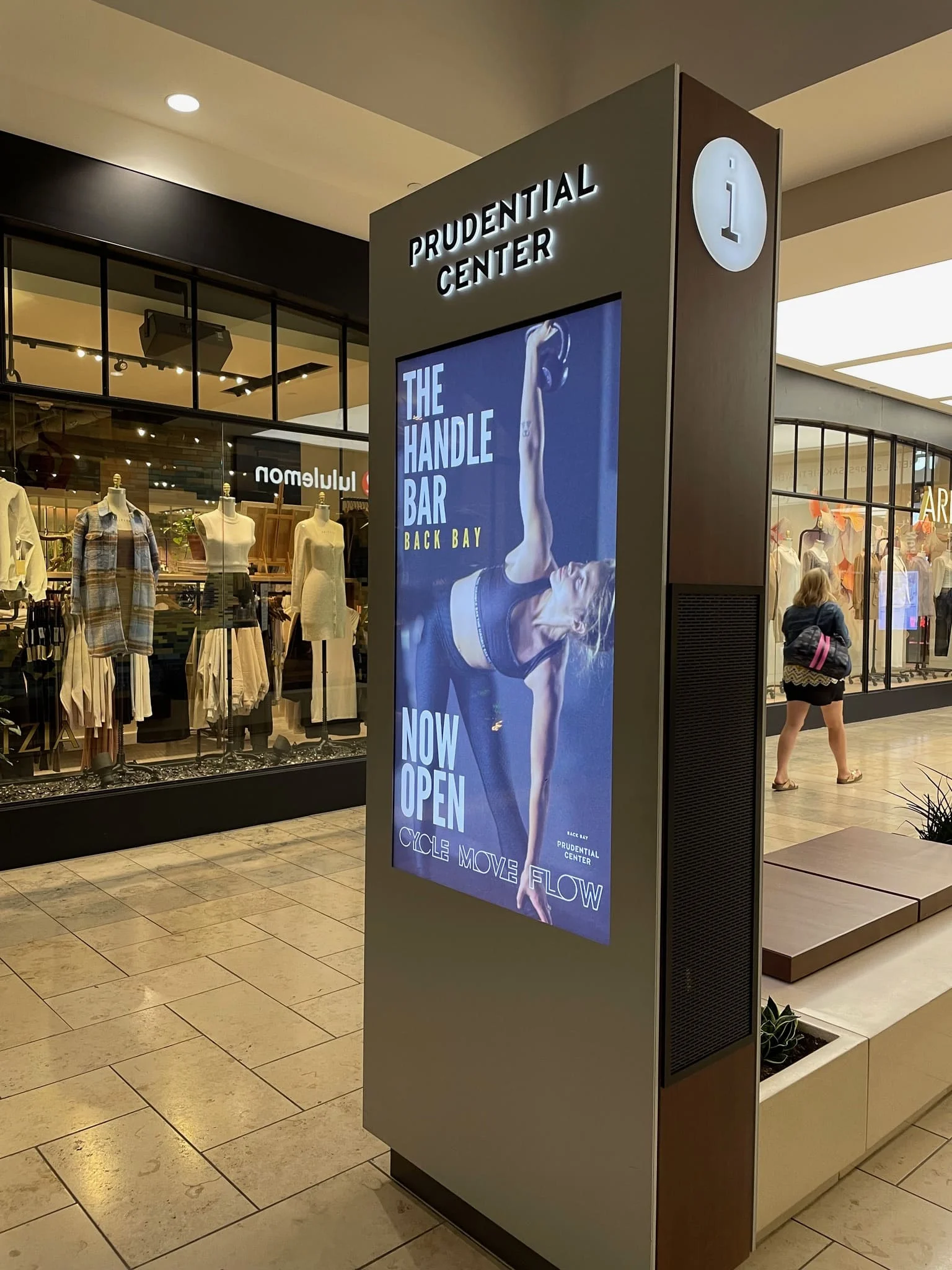Digital kiosk inside a shopping mall